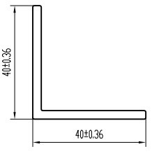 Angle 40x40x3.0 Pearl White Gloss GA078A 6.5m
