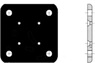Xcell Base Plate 100x100 Pre-drilled Mill Finish