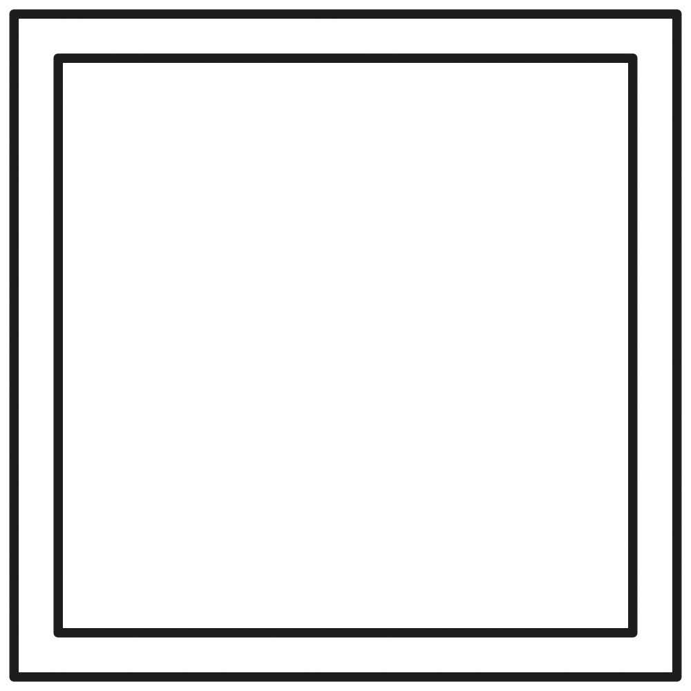 Square Hollow 25x25 End Cap Black